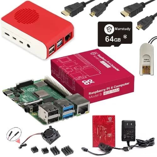 Marstede Raspberry Pi 4 Model B Complete Starter Kit - 64GB Edition
